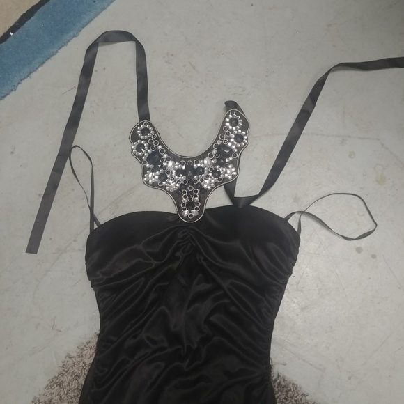 Deb Long Black Dress - Picture 2 of 2